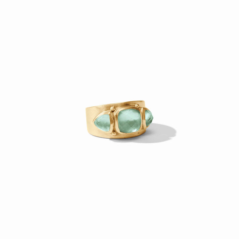 Julie Vos AQUITAINE RING Iridescent Aquamarine Blue