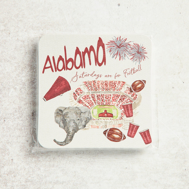 French Graffiti GAMEDAY PAPER DRINK COASTER Alabama