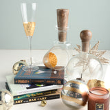 Creative Co-op MANGO WOOD STOPPER GLASS DECANTUR
