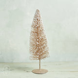 Creative Co-op GLITTER MICROBEAD BOTTLE EBRUSH TREE ON METAL BASE Gold 14