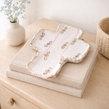 Etta B Pottery COTTAGE STRIPE CROSS Pink Stripe