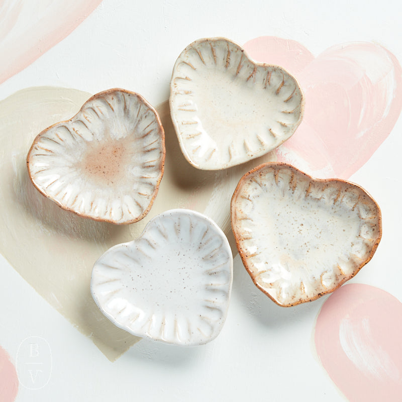 Etta B Pottery CRIMPED HEART DISH