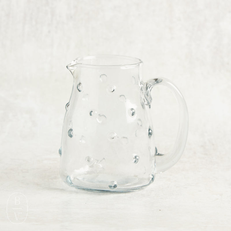 Creative Co-op RECYCLED GLASS HOBNAIL CREAMER Clear