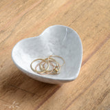 Creative Co-op STONEWARE HEART DISH