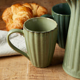 Creative Co-op STONEWARE FLUTED MUG