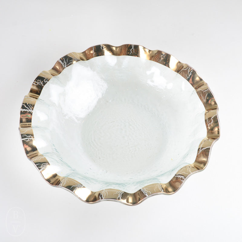 Annieglass RUFFLE LARGE SALAD BOWL