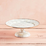 MacKenzie-Childs PEDESTAL PLATTER Sterling Check Small