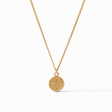 Julie Vos FLEUR DE LIS GOLD SOLITAIRE NECKLACE