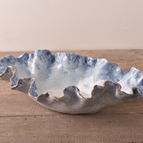 Dixie Pottery GOLD LUSTER RIM OVAL SEASIDE BOWL