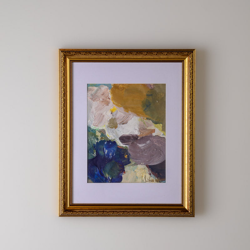 FRAMED PALETTE SERIES 8X10 GOLD SCROLL No 9