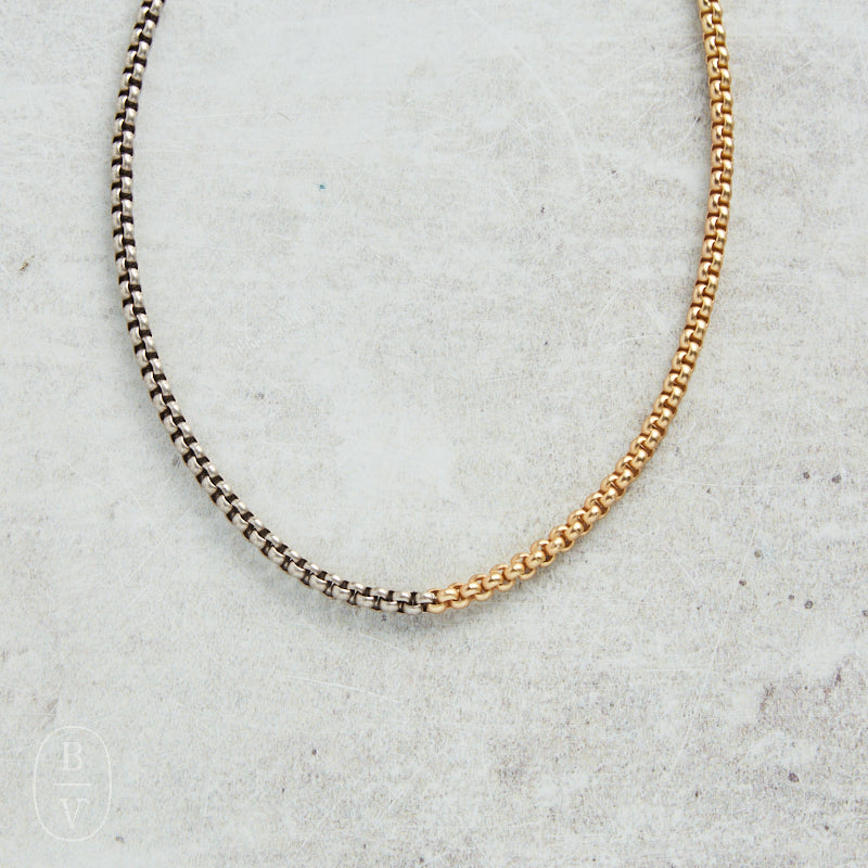 CV Designs TWO TONE LINKS NECKLACE - CVNTT