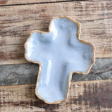 Etta B Pottery GIFTING CROSS Wisteria