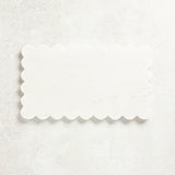 Creative Co-op SCALLOPED MARBLE CHEESE CUTTING BOARD