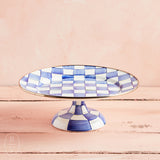 MacKenzie-Childs PEDESTAL PLATTER Royal Check Small