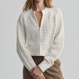 Varley MARTA BOUCLE KNIT JACKET Coconut Milk