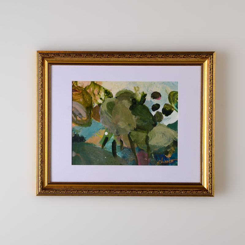 FRAMED PALETTE SERIES 8X10 GOLD SCROLL No 11