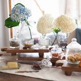 Europe 2 You NORMANDY WOOD RISER FOOTED TRAY