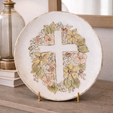 Etta B Pottery LARGE FLORAL CROSS