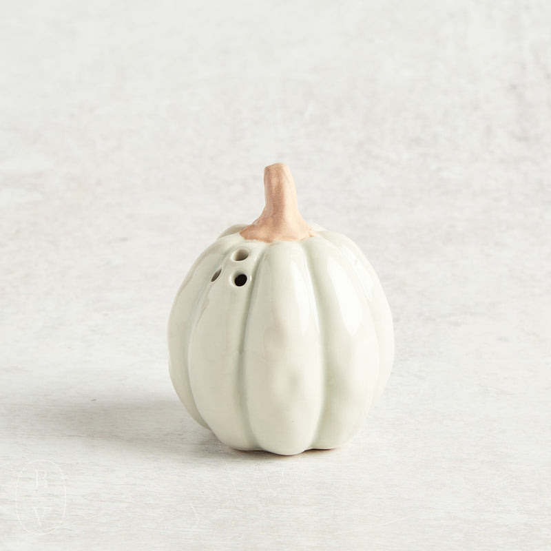 Mudpie PUMPKIN SALT/PEPPER SHAKER Soft Blue Tall