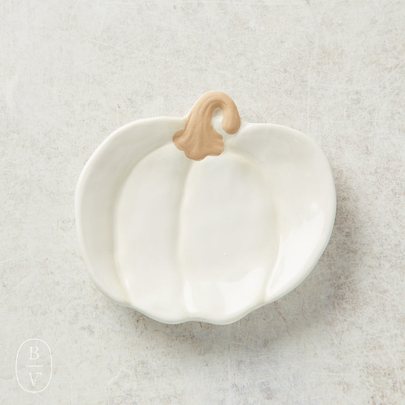 Mudpie PUMPKIN TIDBIT PLATE Cream