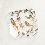Annieglass BIRDSONG SQUARE PLATE Gold