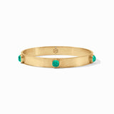 Julie Vos CATALINA STONE BANGLE BRACELET Iridescent Emerald Green