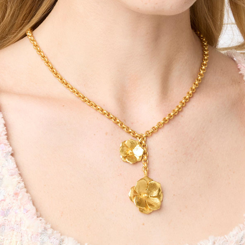 Julie Vos BLOOM LARIAT NECKLACE