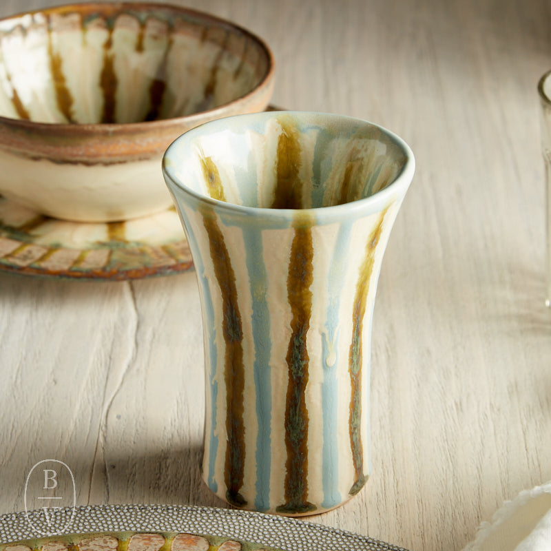 Good Earth Pottery TUMBLER Teal