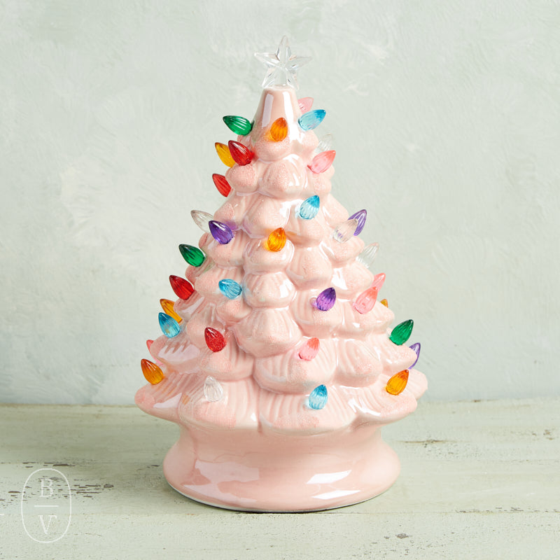Raz Imports VINTAGE LIGHTED TREE Pink 10