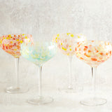 Creative Co-op CONFETTI CHAMPAGNE COUPE GLASS