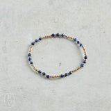 eNewton Design GEMSTONE JOY PATTERN BEAD BRACELET Lapis 3mm