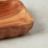 Boston International SCALLOPED ACACIA WOOD OBLONG BOWL
