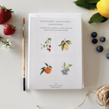 Emily Lex Studio FRUIT PAINTABLE WATERCOLOR NOTECARD SET