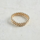 eNewton Design FACETED HEMATITE GRATEFUL PATTERN BEAD BRACELET