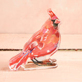 Lauren Dunn VISITING CARDINAL ACRYLIC BLOCK