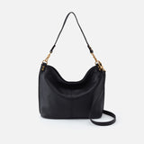 Hobo PIER SHOULDER BAG Black Pebbled Leather