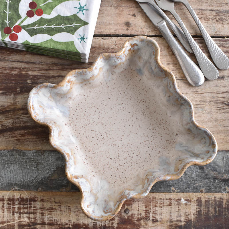 Etta B Pottery COCKTAIL NAPKIN HOLDER Oyster