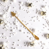 Creative Co-op BRASS COCKTAIL SPOON WITH CHRISTMAS TREE HANDLE