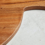 Creative Co-op SUAR WOOD CHEESE CUTTING BOARD WITH HANDLE