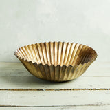 Creative Co-op ROUND FLUTED METAL BOWL Gold Large