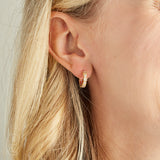 Virtue RHINESTONE HINGE HOOP EARRINGS