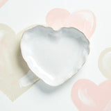 Etta B Pottery FLUTTERED HEART PLATE Eyelet White