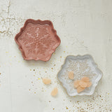 Creative Co-op STONEWARE SNOWFLAKE SHAPED PLATE
