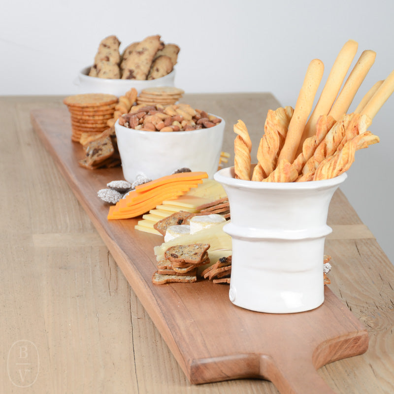Creative Co-op ACACIA WOOD OVERSIZED ENTERTAINING BOARD WITH HANDLE