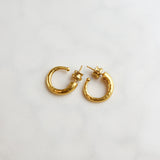 Julie Vos HAMMERED HOOP EARRINGS