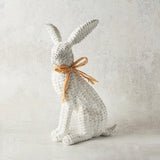 Melrose International BASKET WEAVE RESIN RABBIT 15.25