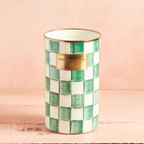MacKenzie-Childs NARROW UTENSIL HOLDER Emerald Check