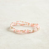 Beaded Blondes SPRINKLE BRACELET Pink & White