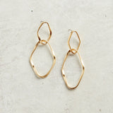 Virtue TWISTED DOUBLE LINK POST EARRINGS Gold
