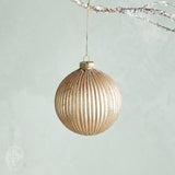Raz Imports GLITTER RIBBED ORNAMENT